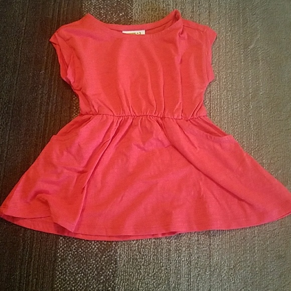 Red orange dress with pockets - Picture 1 of 3